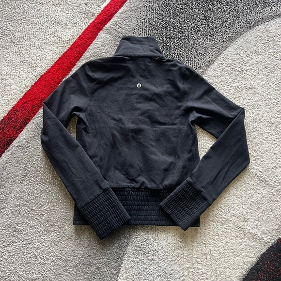 Lululemon Athletica Black Mockneck Zip Up Performance Sweater - Picture 4 of 5